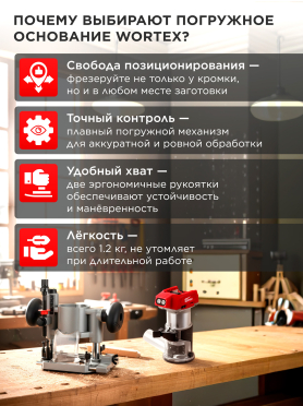 Основание погружное для фрезера кромочного WORTEX 