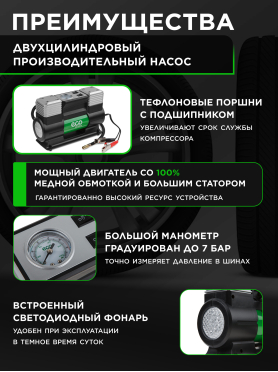 Компрессор автомобильный ECO AE-028-2