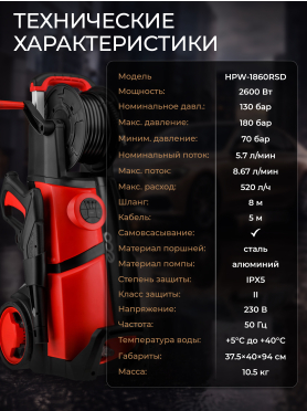 Мойка высокого давления ECO HPW-1860RSD 