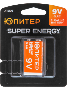 Батарейка 6LR61 ЮПИТЕР 9 V алкалиновая 