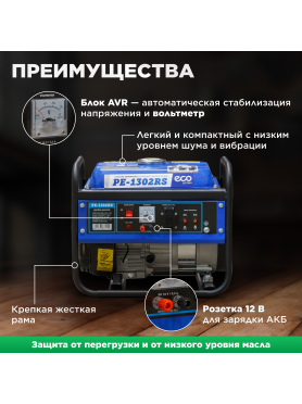 Генератор бензиновый ECO PE-1302RS