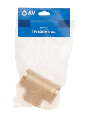 Тройник латунный AV ENGINEERING