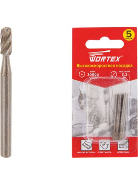 Насадка для гравера гравировальная 3,2 мм WORTEX 5 штук 