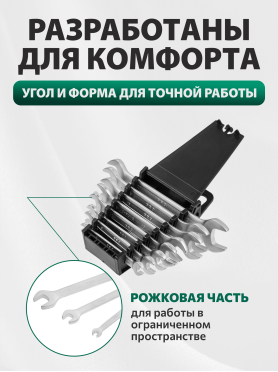 Набор ключей рожковых 6-22 мм 8 предметов PRO STARTUL GT 