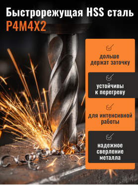 Набор сверл по металлу 1-10 мм 19 штук GEPARD 