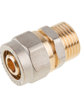 Ниппель латунный наружная 16(2.0)х1/2" AV ENGINEERING 