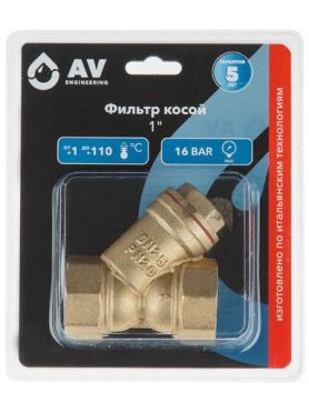Фильтр косой латунный AV ENGINEERING