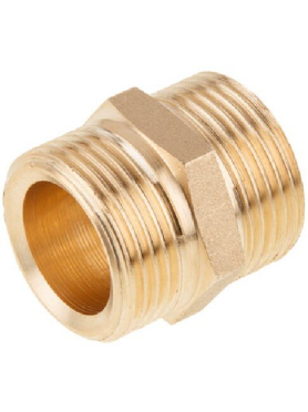Ниппель латунный наружная-наружная под евроконус 3/4"x3/4" AV ENGINEERING 