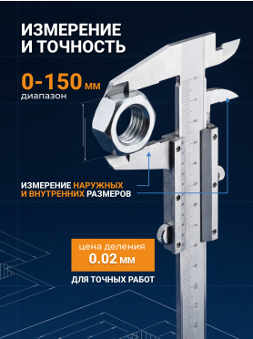 Штангенциркуль STARTUL Master ST3505-150 150 мм 0,02 мм 
