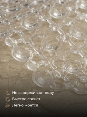 Коврик для ванной комнаты антискользящий 66х37 PERFECTO LINEA
