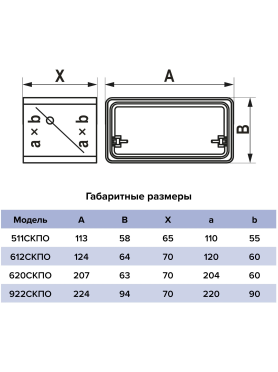 Муфта воздуховода с клапаном для плоских каналов ЭРА СКПО