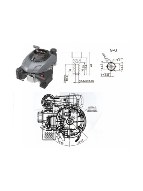 Двигатель (мотор) в сборе для газонокосилки ECO LG-633 