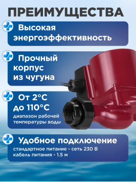Насос циркуляционный A&P Titan-RS25 180