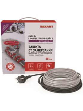 Кабель греющий саморегулирующийся REXANT Extra Line 25MSR-PB