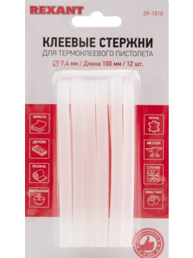Стержень клеевой 7х100 мм прозрачный REXANT 12 штук 