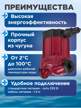 Насос циркуляционный A&P Wise-25/60-130 