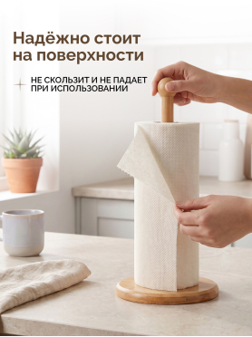Держатель для бумажных полотенец PERFECTO LINEA Bamboo 