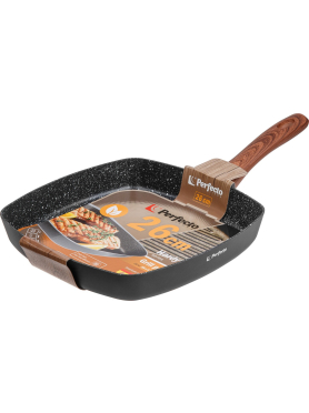Сковорода-гриль алюминиевая 26 см PERFECTO LINEA Hardy Plus 