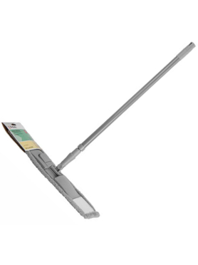 Швабра для пола PERFECTO LINEA Solid с насадкой из микрофибры серая 