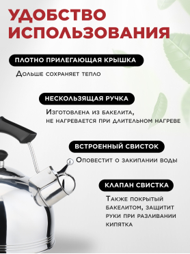 Чайник со свистком PERFECTO LINEA Classic Breakfast 4 л 