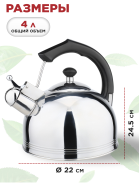 Чайник со свистком PERFECTO LINEA Classic Breakfast 4 л 