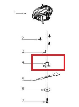 Ступица ножа для газонокосилки GUNTER LMB-420 