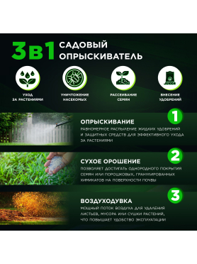 Опрыскиватель ранцевый бензиновый 14 л ECO PS-471 