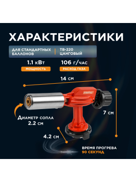Горелка-насадка газовая STARTUL с пьезоподжигом 