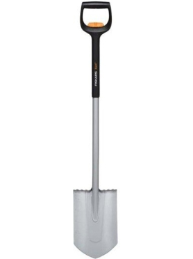 Лопата штыковая FISKARS Xact телескопическая закругленная 