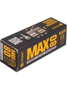 Сердцевина замка (евроцилиндр) СТАНДАРТ MAX 80-5K SN матовый никель 