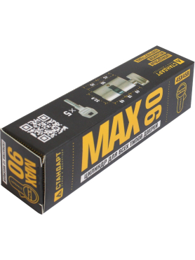 Сердцевина замка (евроцилиндр) с вертушкой СТАНДАРТ MAX 90-5K SN матовый никель 