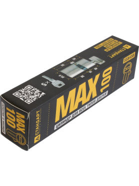 Сердцевина замка (евроцилиндр) с вертушкой СТАНДАРТ MAX 100-5K SN матовый никель 
