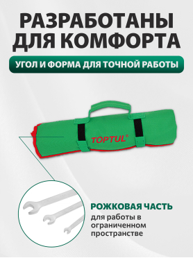 Набор ключей рожковых 6-22 мм 8 предметов TOPTUL 