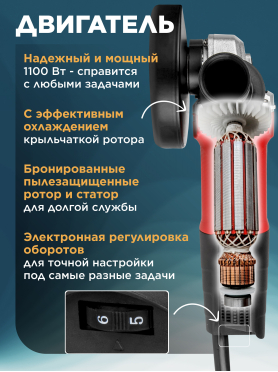 Шлифмашина угловая (болгарка) WORTEX LX AG 1211-2 