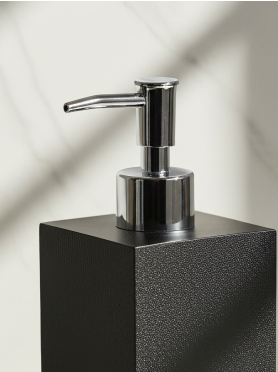Дозатор для жидкого мыла PERFECTO LINEA Wood Bliss черный 