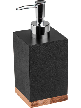 Дозатор для жидкого мыла PERFECTO LINEA Wood Bliss черный 