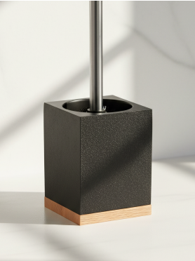 Ершик для унитаза PERFECTO LINEA Wood Bliss черный 