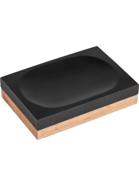 Мыльница PERFECTO LINEA Wood Bliss черная 