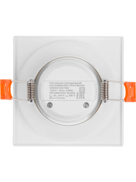 Светильник встраиваемый светодиодный 7 Вт 4000К LEIDEN ELECTRIC SPS-S квадрат 