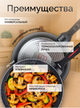 Сковорода алюминиевая PERFECTO LINEA Chef