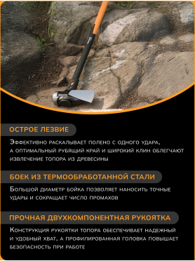 Топор-колун 4,9 кг FISKARS XXL 