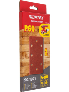 Шлифлист 90х187 мм самосцепляющийся WORTEX для дерева