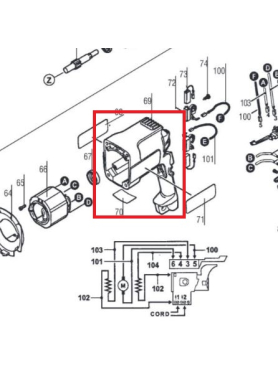 Рукоятка-корпус для перфоратора MOLOT MRH2426 
