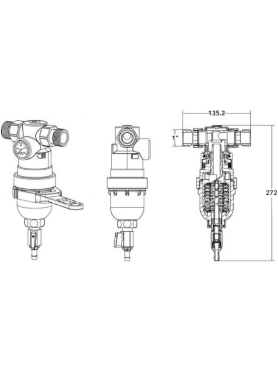 Фильтр магистральный самопромывной AV ENGINEERING с манометром AVE-KG