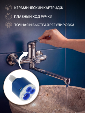 Смеситель для ванны ECONOCE серия 280 