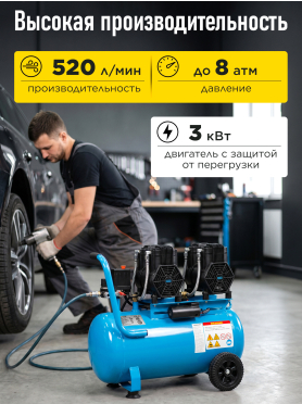 Компрессор безмасляный DGM AC-450F 