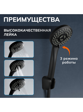 Смеситель для ванны AVAPAX серия Mosel черный 