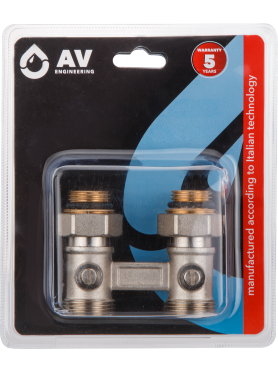 Клапан прямой шаровый 3/4" наружная резьба AV ENGINEERING 