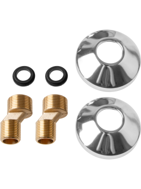 Эксцентрик с декоративной чашкой 3/4"х1/2" с наружной резьбой AV Engineering 2 штуки 