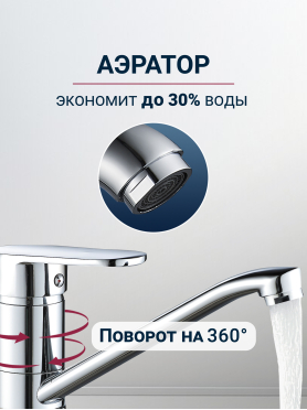 Смеситель для кухни ECONOCE серия 250 
